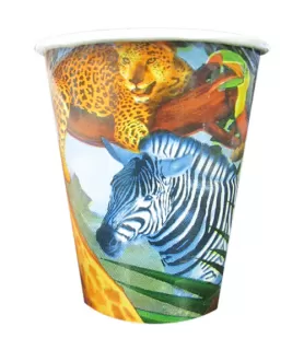 Jungle Animals 'Safari Party' 9oz Paper Cups (8ct)