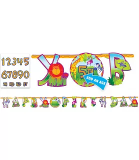 Jungle Animals Jumbo Letter Banner Kit (1ct)