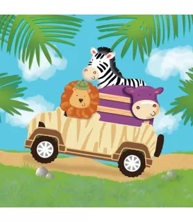 Jungle Animals 'Safari Adventure' Lunch Napkins (16ct)