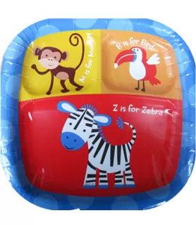 Jungle Animals 'Safari Party' Large Paper Pocket Plates (8ct)