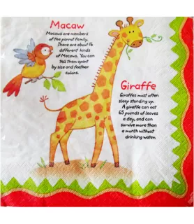Jungle Animals 'World Safari' Lunch Napkins (16ct)