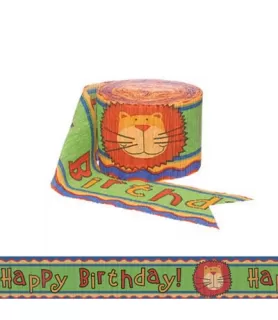 Jungle Animals Crepe Paper Streamer (30ft)