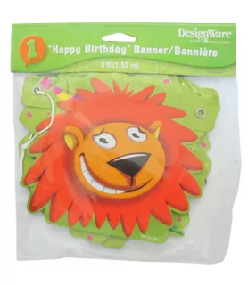 Jungle Frolic Happy Birthday Banner (1ct)