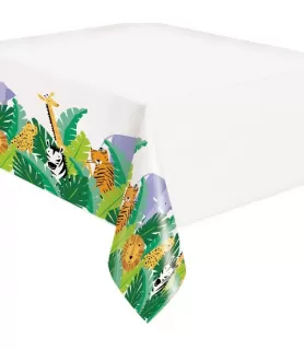 Jungle 'Animal Safari' Plastic Tablecover (1ct)