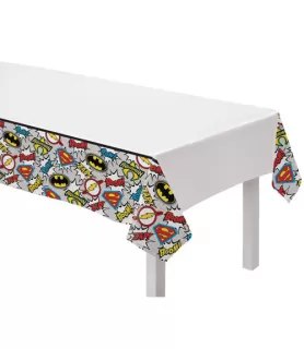 Justice League 'Heroes Unite' Plastic Table Cover (1ct)