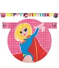 Justice League Girls Happy Birthday Banner (6ft) Justice League Girls Happy Birthday Banner (6ft)