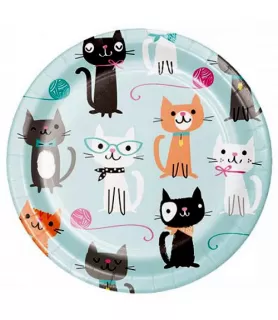 Kitten Party 'Purr-fect' Small Paper Plates (8ct)