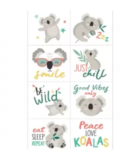 Koala Birthday Temporary Tattoos (1sheet)