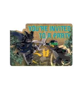 LEGO 'Ninjago Movie' Invitations w/ Envelopes (8ct)