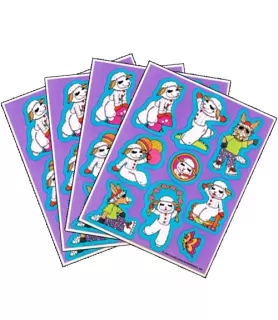 Lamb Chop Vintage 1993 Stickers (4 sheets) 