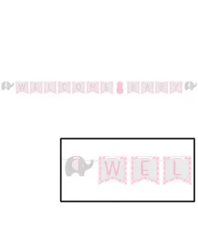 Baby Shower 'Little Peanut Girl' Banner (1ct)