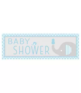 Baby Shower 'Little Peanut Boy' Giant Plastic Banner (1ct)