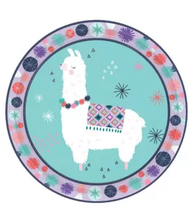 Llama Fun Small Paper Plates (8ct)