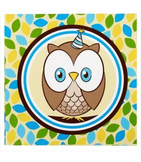 Look Whoo's 1 Owl Blue Lunch Napkins (16ct)