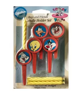 Looney Tunes Vintage 1996 'Bugs and Friends' Candle Holder Set (5pc)