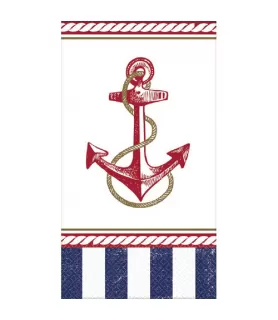 Summer 'Nautical Anchors Aweigh' Guest Napkins (16ct)