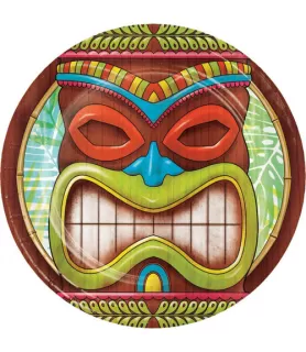 Hawaiian Luau 'Tiki Time' Small Paper Plates (50ct)