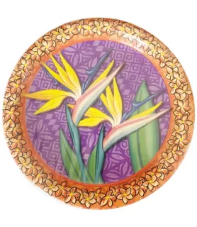 Hawaiian Luau 'Flora Tropicana' Small Paper Plates (8ct)