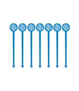 Hawaiian Luau Blue Plastic Stirrers (12ct)