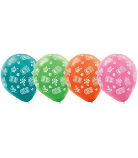 Hawaiian Luau Tiki Latex Balloons (15ct)