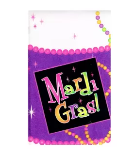 Mardi Gras 'Beads' Plastic Table Cover (1ct)