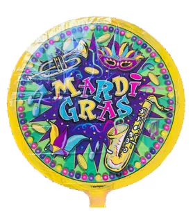 Mardi Gras Foil Mylar Balloon (1ct)