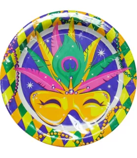 Mardi Gras Large Paper Plates (10ct)