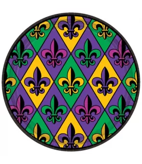 Mardi Gras 'Fleur De Lis' Small Paper Plates (18ct)