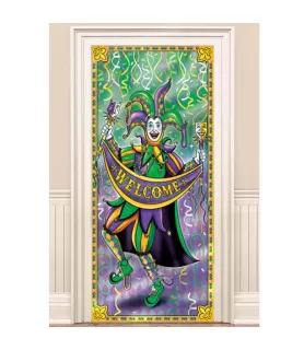 Mardi Gras Jumbo Foil Door Poster (1ct)