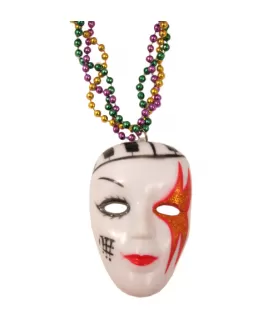 Mardi Gras Piano Masquerade Mask Necklace (1ct)