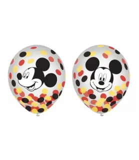 Mickey Mouse 'Forever' Confetti Filled Latex Balloons (6ct)