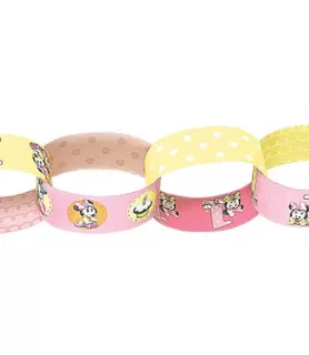 Minnie Mouse 1st Birthday Paper Chain Link Garland (13ft)