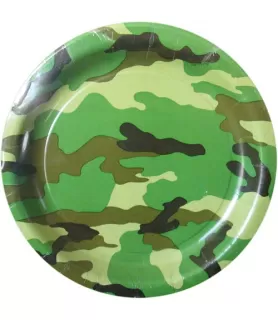 Military Camouflage Large Paper Plates (8ct)