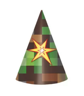 Minecraft 'TNT Party' Cone Hats (8ct)
