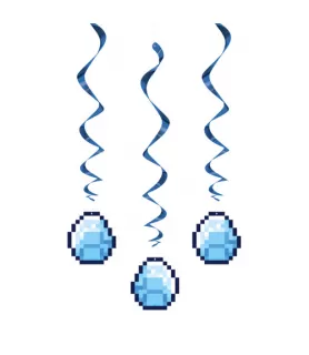 Minecraft Hanging Swirl Decorations (3ct)