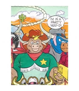 The Wild West C.O.W.-Boys Of Moo Mesa Vintage 1993 Paper Table Cover (1ct)