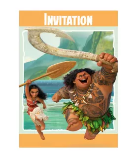 Moana Invitations w/ Envelopes (8ct)*