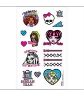 Monster High Temporary Tattoos (1 sheet)