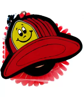 Fire Engine Fun Firefighter Helmet Keychain (1ct)