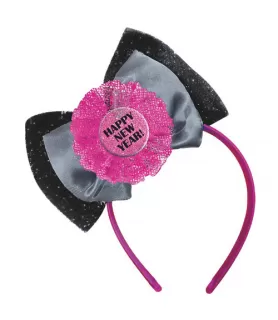New Year's Glitter Bow Headband (1ct)