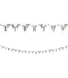 Nightmare Before Christmas 'Jack Skellington' Deluxe Glitter Canvas Pennant Banner (1ct)