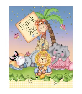 Nighty Night Bazooples Thank You Notes w/ Envelopes (8ct)