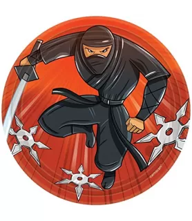 Happy Birthday 'Ninja' Small Paper Plates (8ct)