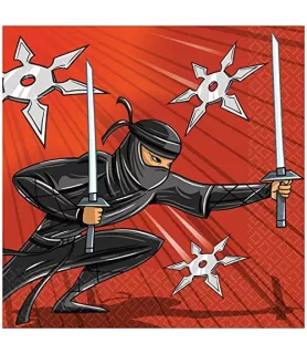 Happy Birthday 'Ninja' Lunch Napkins (16ct)