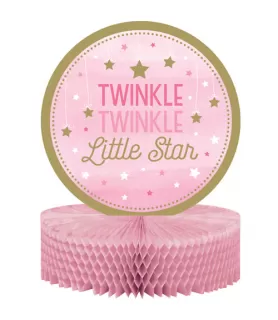 1st Birthday 'One Little Star Girl' Honeycomb Centerpiece (1ct)