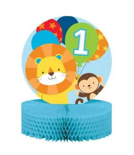 1st Birthday 'One is Fun Boy' Honeycomb Centerpiece (1ct)