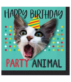 Over the Hill 'Party Animal' Dog and Cat Small Napkins (16ct)