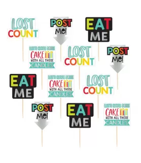 Over the Hill 'Party Animal' Cupcake Toppers / Picks (24ct)