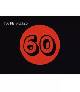 Over the Hill 'You're HOW Old?" 60th Birthday Invitations w/ Envelopes (8ct)