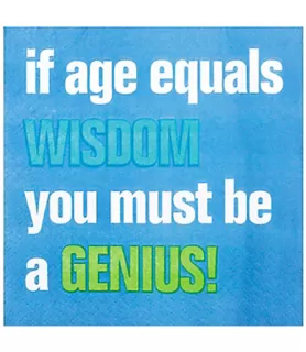 Over the Hill 'If Age Equals Wisdom' Small Napkins (16ct)